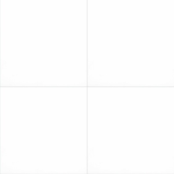 White 24 In. X 24 In. Polished Porcelain Floor And Wall Tile, 3PK